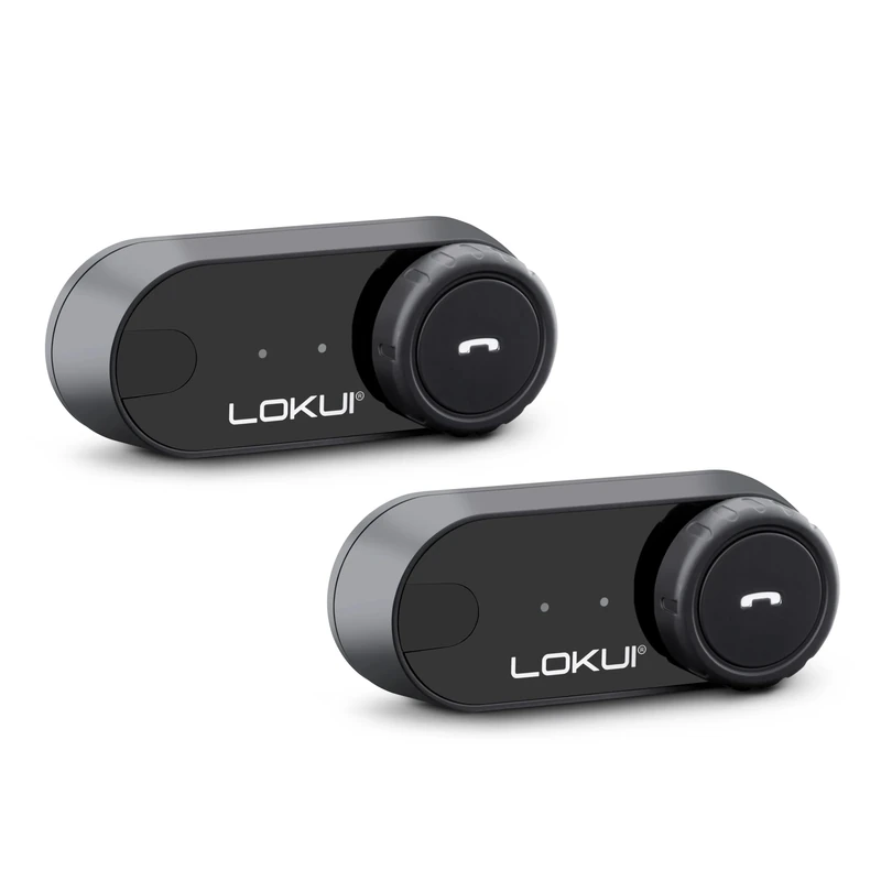 Midland - Lokui K30 Bluetooth Motorcycle Intercom, 2-Piece Universal and Waterproof Bluetooth Headset, 800m Range for 2 People, 10H Battery, DSP Noise Cancellation, Hi-Fi Speakers and Microphones