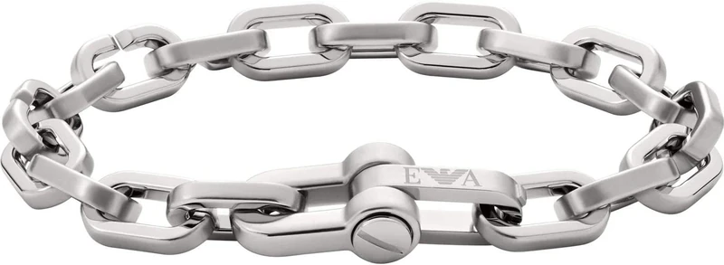 Emporio Armani Men's Stainless steel or Leather with link closure bracelet