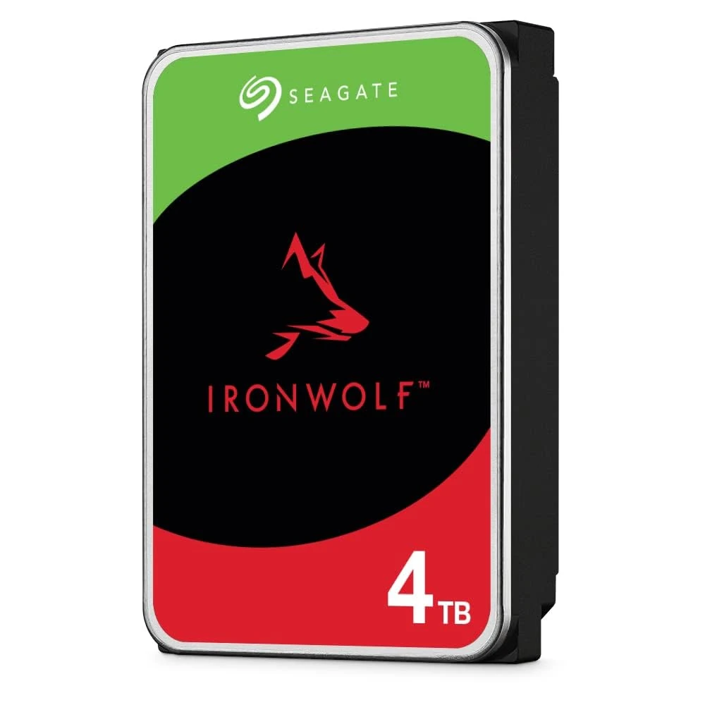 Seagate IronWolf 4 TB NAS Internal Hard Drive HDD – CMR 3.5 Inch SATA 6 Gb/s 5,400 RPM 256 MB Cache for RAID Network Attached Storage, Rescue Services (ST4000VN006)