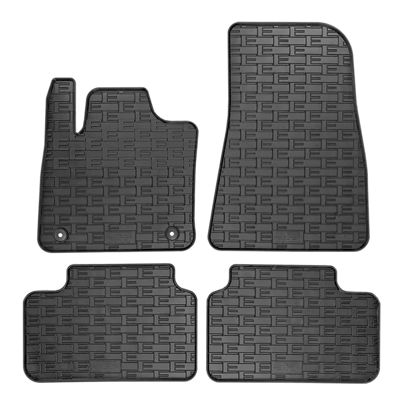 CIKCar Rubber car mats set compatible with Volvo C40 Recharge 2021- & XC40 Recharge 2021- (4-pieces + fixing system)
