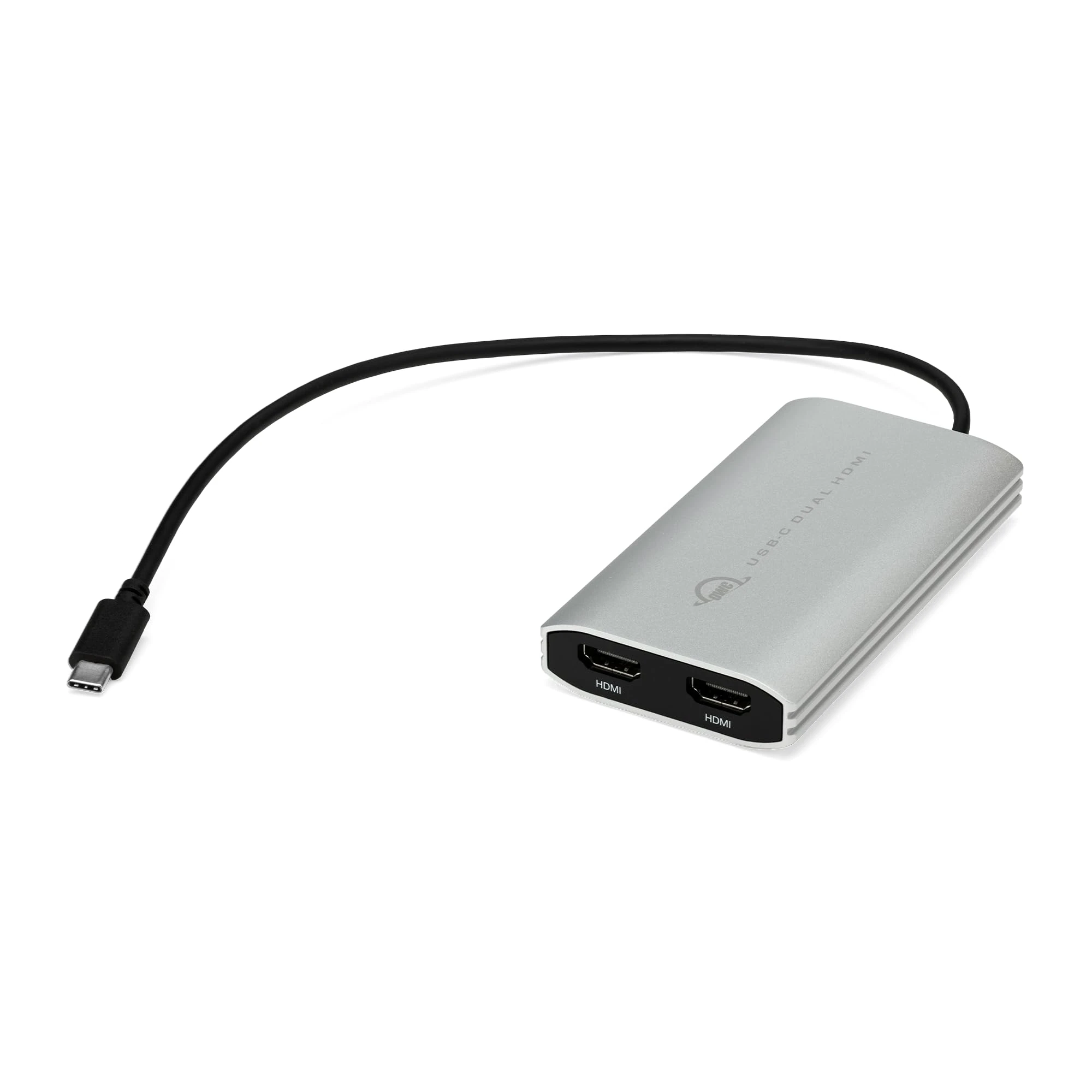 OWC USB-C to Dual HDMI 4K Display Adapter with DISPLAYLINK For Apple M1 Mac or any Mac or PC with USB-C or Thunderbolt