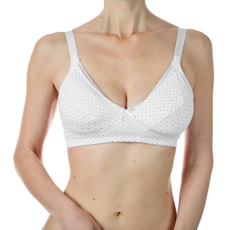 Chicco Breastfeeding Bra in Microfiber, Size 3C White - Image 1
