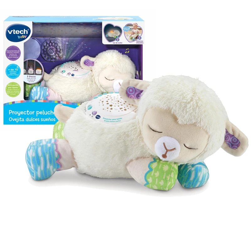 VTech 3480-550522 Teddy Projector, Sheep Sweet Dreams, Baby Toy +0 Months, ESP Version, White