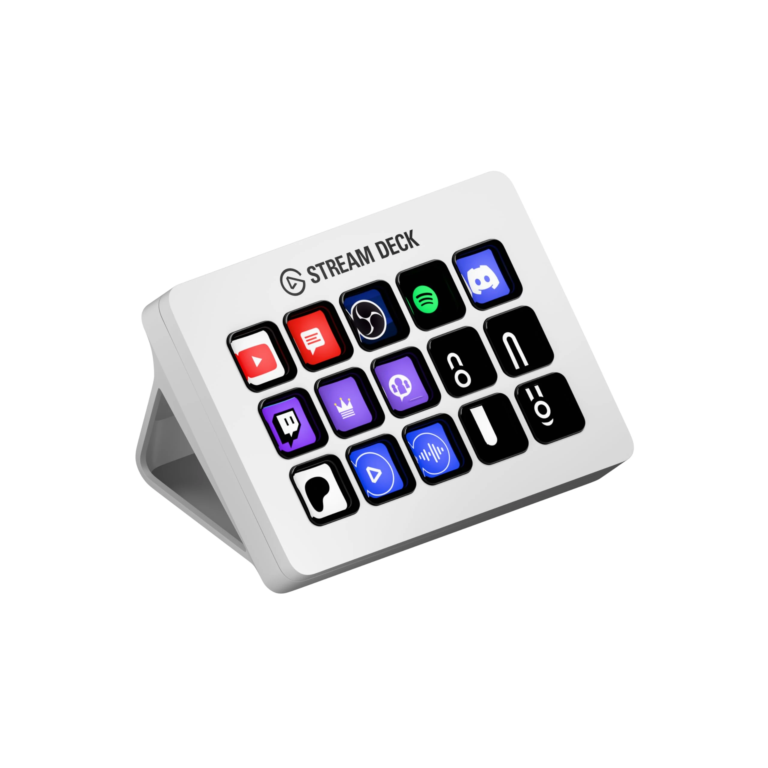 Elgato Stream Deck MK.2 White – Studio Controller, 15 macro keys, trigger actions in apps and software like OBS, Twitch, YouTube and more, works with Mac and PC