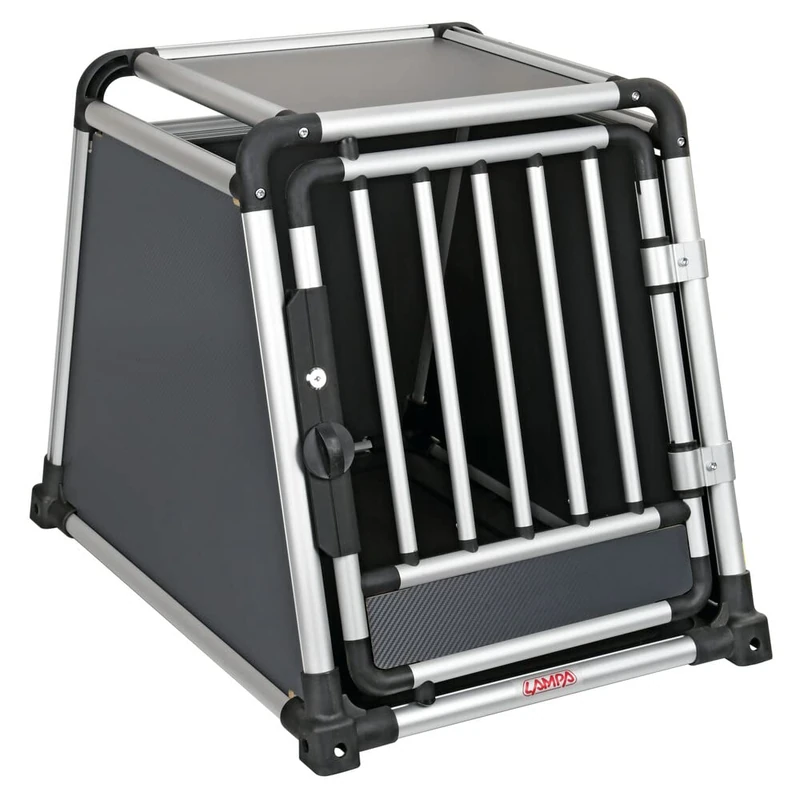 Premium, aluminum alloy pet cage for passenger vehicles - Type 6-55 x 77 x H 60 cm