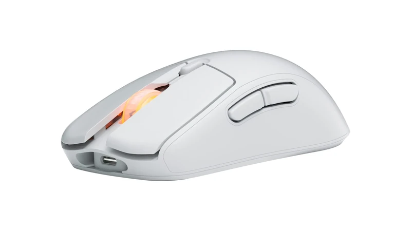 Fnatic BOLT White Wireless Gaming Mouse - Pixart 3370 Sensor, 69g, WiFi & Bluetooth Battery Life 110-210h, USB-C Charging, Kailh GM 8.0 Switches, 4 Profiles, 4 DPI Stages, Virgin PTFE Skates (Windows)