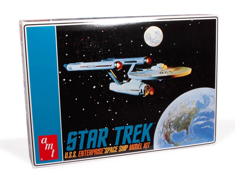 AMT Round2 1/650 Star Trek Classic U.S.S. Enterprise Plastic Model Kit, USS Enterprise NCC 1701