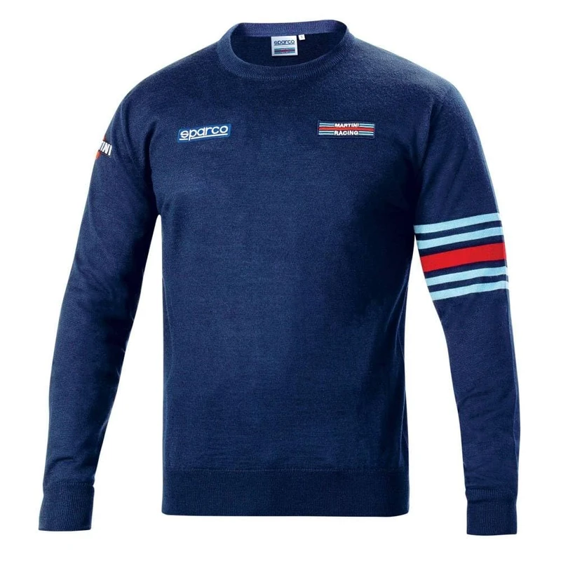 Sparco Martini-R Crew Neck Cotton Sweatshirt Size XL Blue