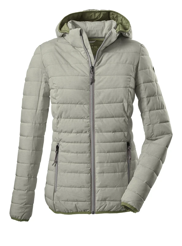 G.I.G.A. DX Women's Uyaka Stripe Casual Functional Jacket in Down Look with Zip-Off Hood