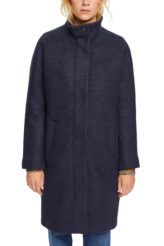 ESPRIT Coat with wool, navy, S