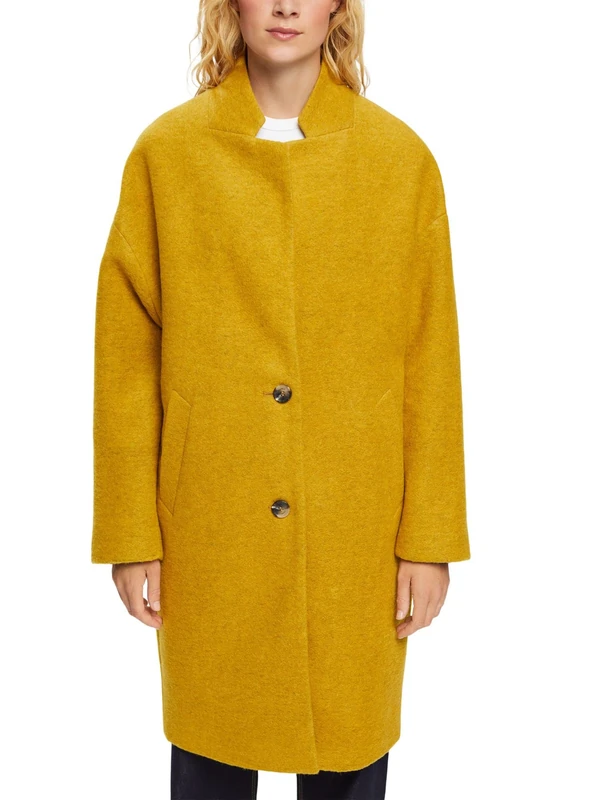ESPRIT Women's 082EE1G338 Jacket, 765/DUSTY Yellow, M
