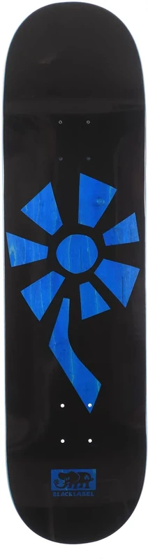 Flower Power Skateboard Deck 8.5 x 32.38 Black/Blue