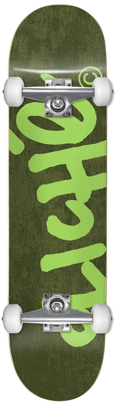 Complete Handwritten Skateboard 7.375 x 29.78 Green