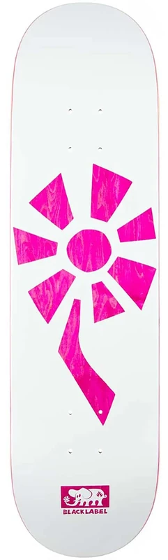 Flower Power Skateboard Deck 8.25 x 32.12 White/Pink