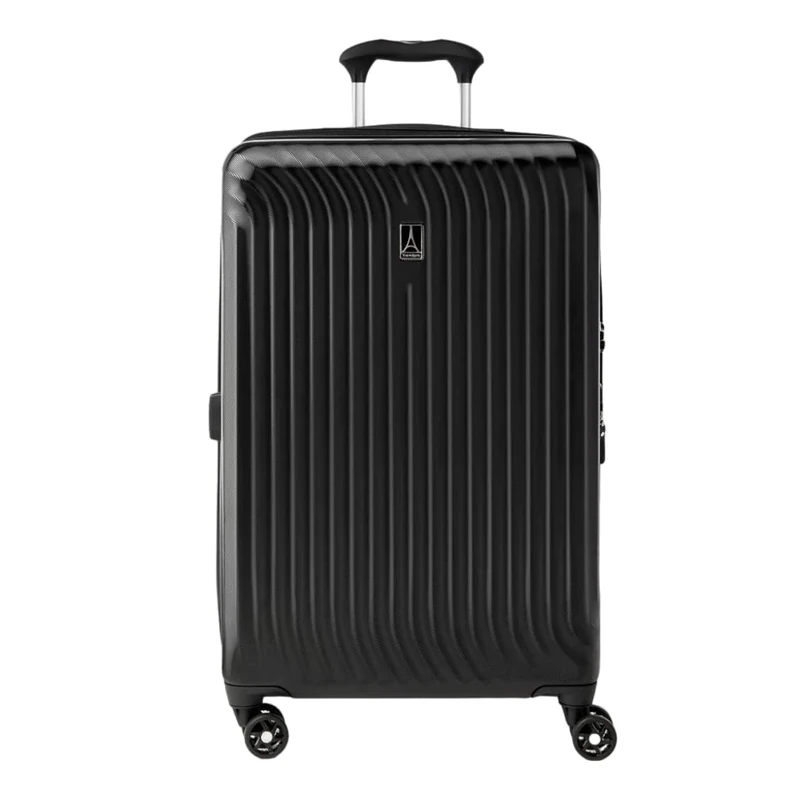 Travelpro Maxlite Air Hardside Expandable Carry on Luggage, Black, Checked Medium 25-Inch, Maxlite Air Hardside Expandable Luggage, 8 Spinner Wheels, Lightweight Hard Shell Polycarbonate