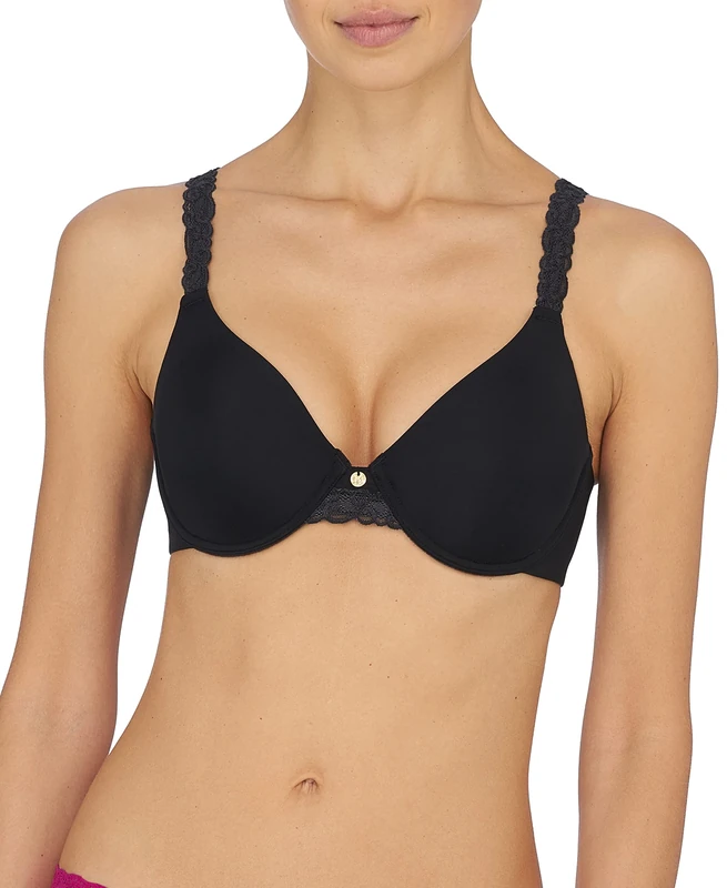 Natori Women Pure Luxe Seamless Underwire Bra (Black Combo, 30G)