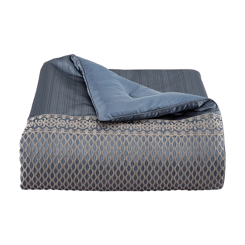 Five Queens Court Leah King 4Pc. Comforter Set, Blue, 110X96