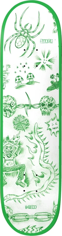 Baker Skateboard Deck 8.38 x 32 inches 7 Ply Maple Wood Rowan Zorilla Pro-Model Multicolored