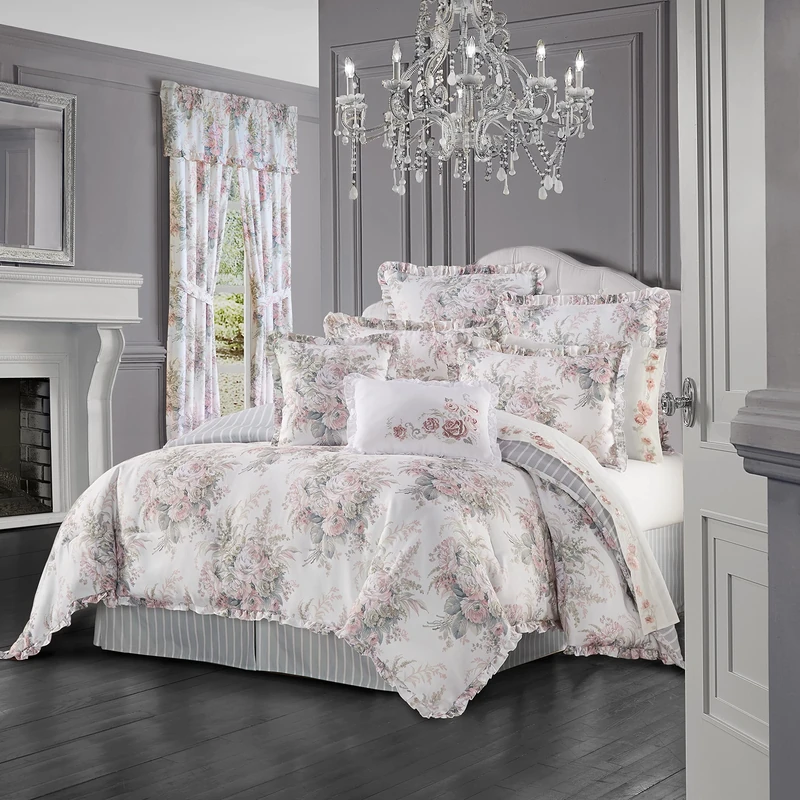 Overstock Royal Court Five Queens Court King 4Pc. Comforter Set, Blush, 104X92, Polyester