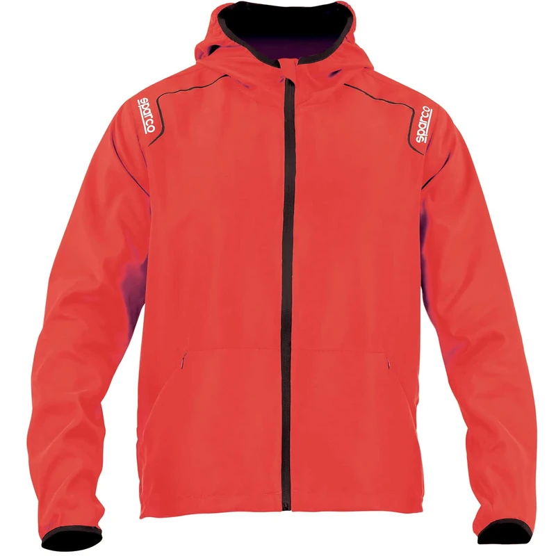 Sparco Windbreaker Jacket, Red, XL Unisex Adult