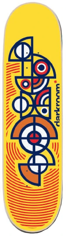 Gigahertz Skateboard Deck Yellow 8.25 x 32, Multi