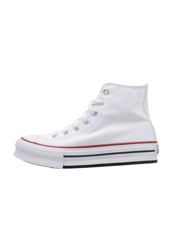 Converse All Star Eva Lift Hi Youth Trainers White Black - 13 Youth UK