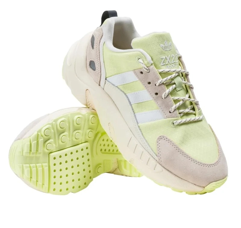 adidas ZX 22 Boost, Mens Trainers, Off White FTWR White Pulse Lime, 9 UK - Image 1