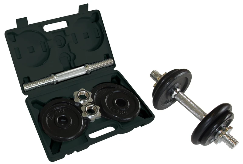 Schildkröt Dumbbell Kit 10 Kg - Bar and 4 Discs, in a Briefcase, 960012