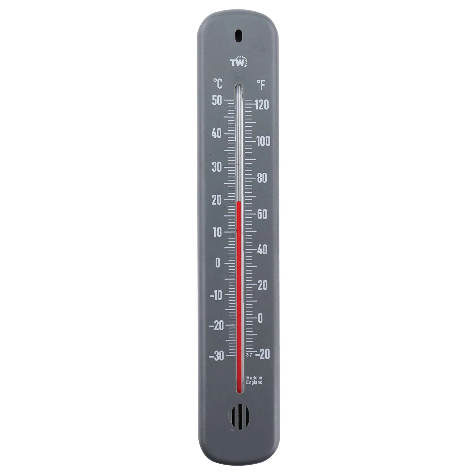 Wall Thermometer 215mm - Stylish Room Thermometer - Made in UK for Home Office, Garden or Greenhouse Indoor and Outdoor Temperature Thermometer Wall Mounted
