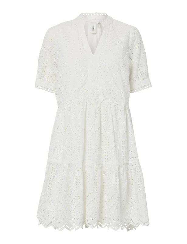 YAS Women's Yasholi SS Dress S. Noos Dress, Star White, M