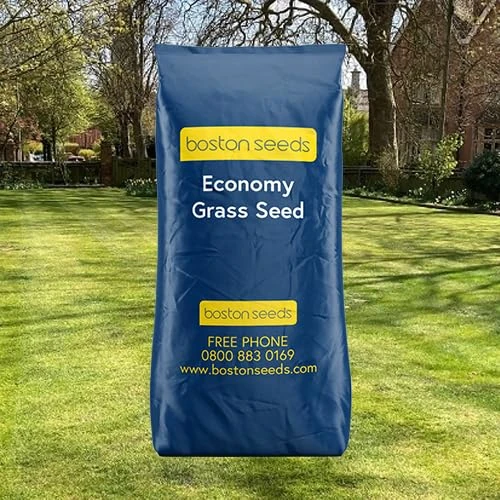 Boston Seeds Fast Growing Grass Seed - Hard Wearing Grass Seed Available in Various Weights (2kg, 5kg, 10kg & 20kg). Rapid Germination Grass Seeds for All Lawns & Landscapes (Eco - 5X 20kg)
