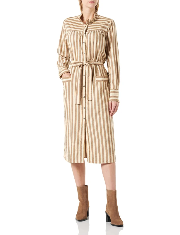 Noa Noa Women's Gronn Dress, Art Off-White/Brown, 18