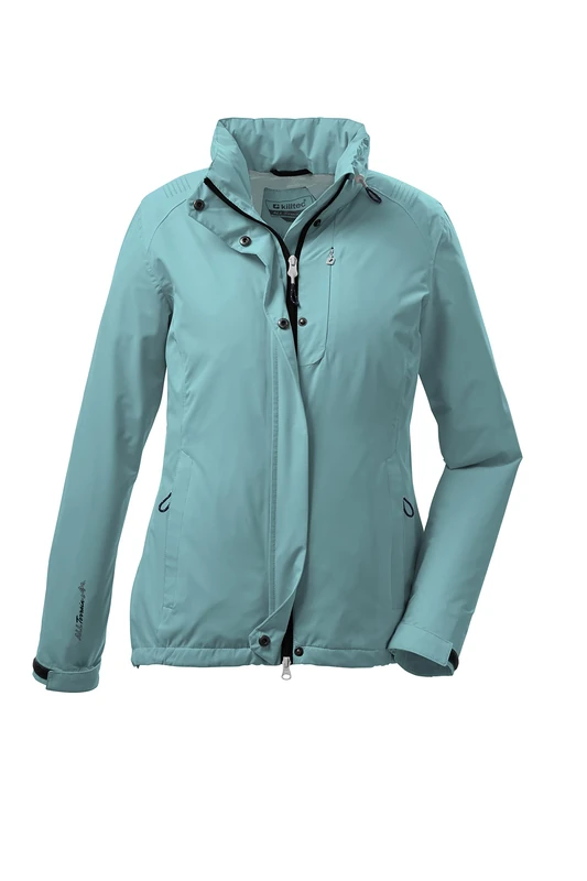 Killtec Women's Kos 25 Wmn Jckt Functional Jacket with roll-up Hood, Packable, Aqua, 36 (EU)