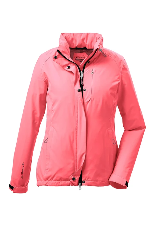 Killtec Women's Kos 25 Wmn Jckt Functional Jacket with roll-up Hood, Packable, Coral Pink, 44 (EU)