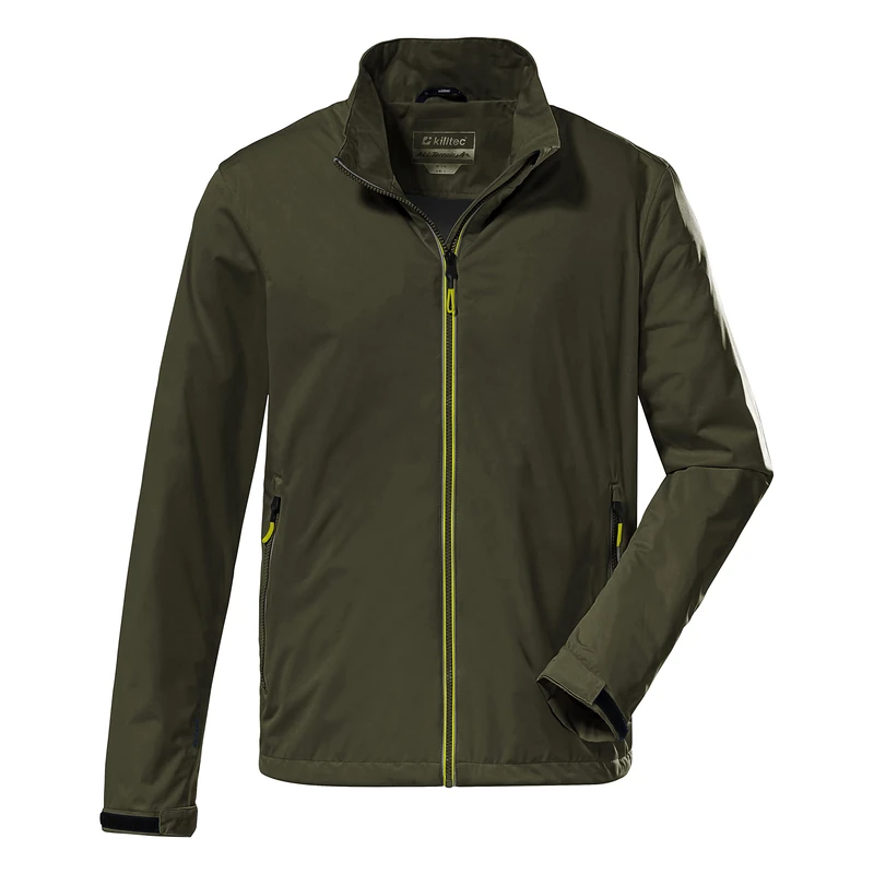 Killtec Men's Kos 8 Mn Sftshll Softshell Jacket with Stand-up Collar, Packable, Dark Olive, S