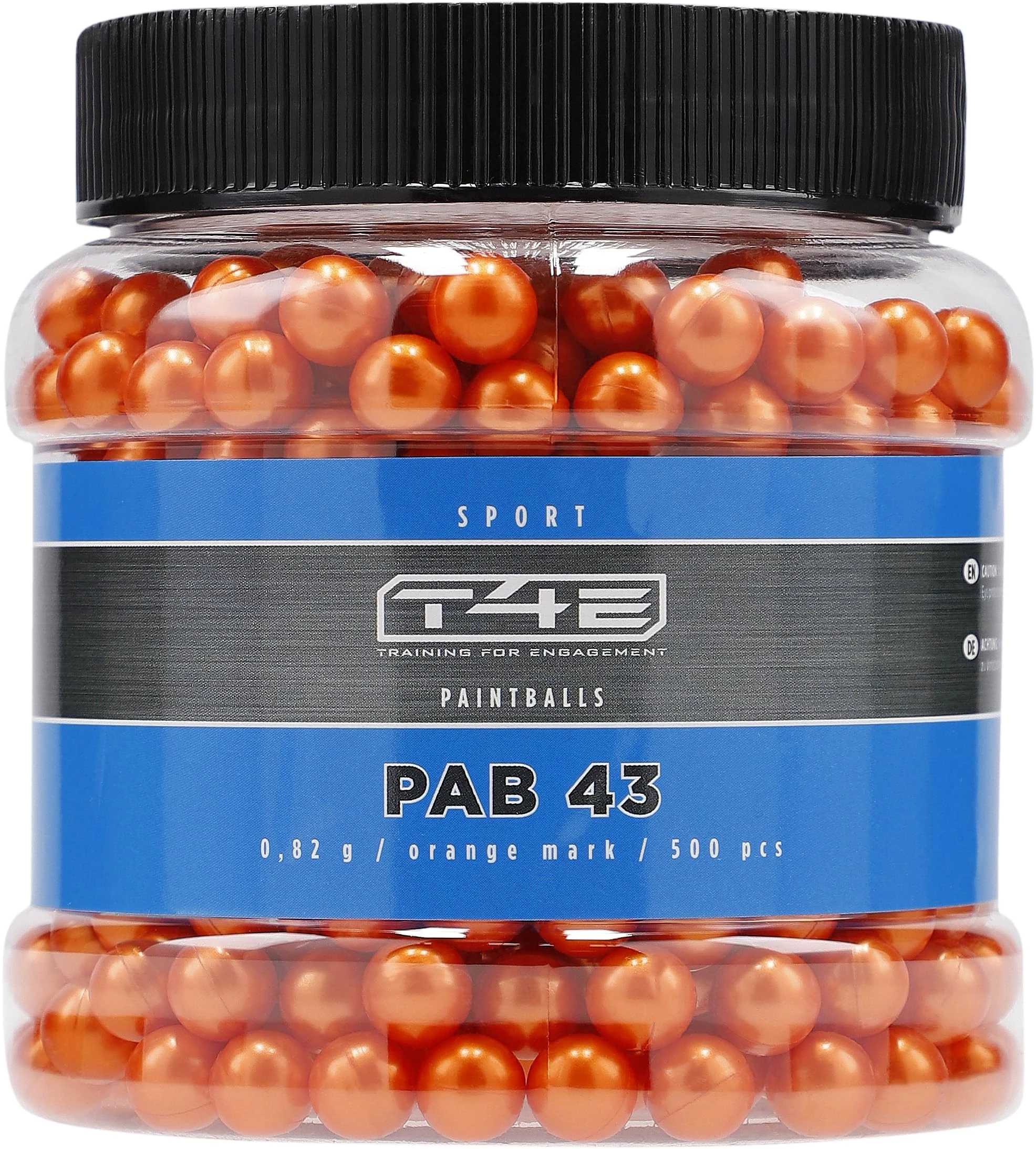 Umarex T4E Ammo Paintball Pellets Sport PAB .43 Orange 500