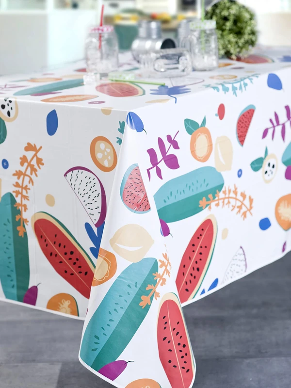 CALITEX Fruitella Oilcloth Round 140 cm Multicoloured