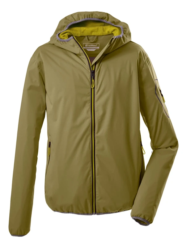 Killtec Men's Trin Mn Softshell jacket with Hood, packable, khaki, S - Image 1