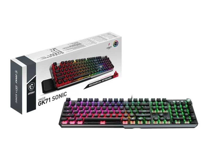 MSI Vigor GK71 Sonic Red DE Gaming Keyboard QWERTZ Wired Sonic Red Switch Black RGB per Button