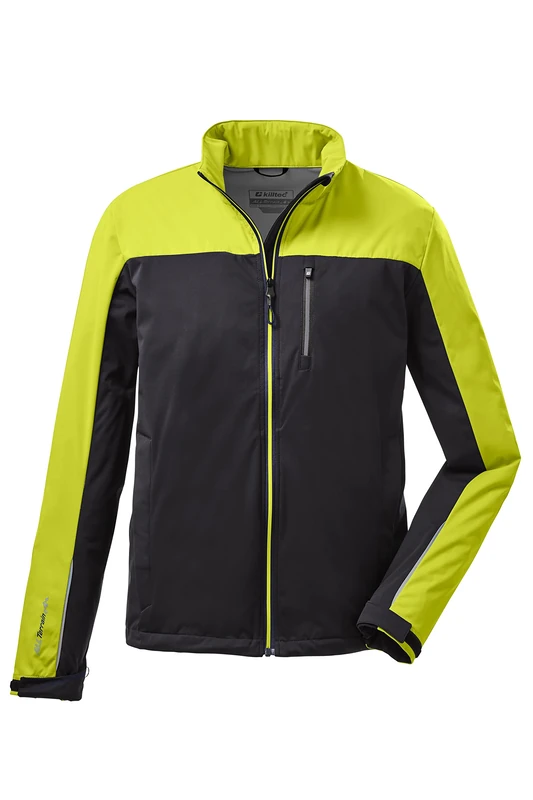 Killtec Men's Kos 30 Mn Sftshll Softshell Jacket with Stand-up Collar, Packable, Dark Anthracite, M