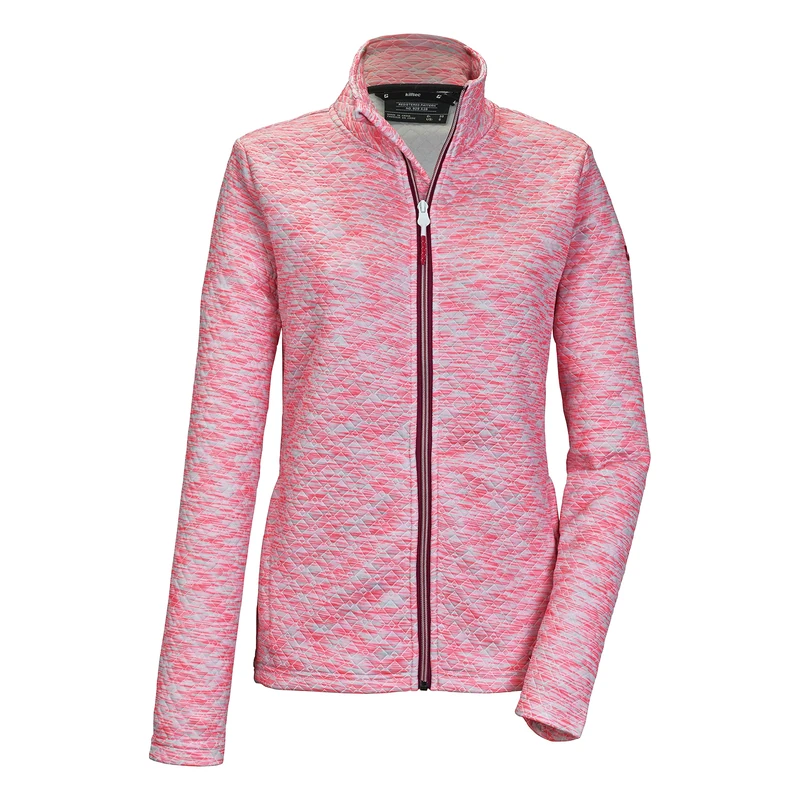 Killtec Women's Kos 134 Wmn FLX Jckt Powerstretch Jacket with Stand-up Collar, Light Pink, 46 (EU)