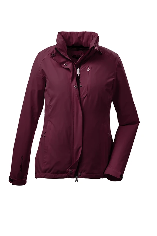 Killtec Women's Kos 25 Wmn Jckt Functional Jacket with roll-up Hood, Packable, Dark Rose, 48 (EU)
