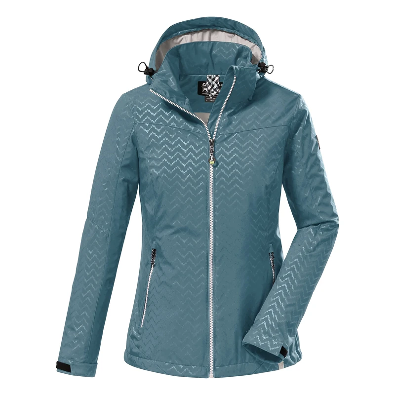 Killtec Women's Kos 176 Wmn Sftshll Softshell Jacket with Zip-Off Hood, Aqua, 48 (EU)