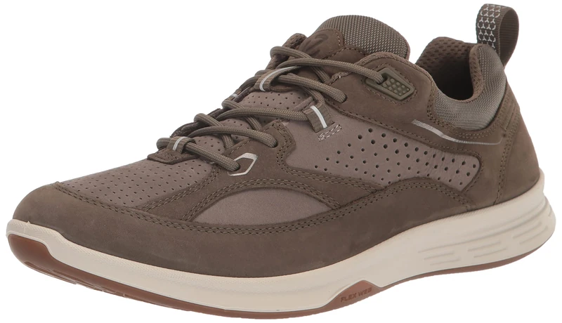 ECCO Women's Exceed Walking Sneaker Hiking Shoe, Tarmac/Warm Grey Nubuck, 10-10.5 US