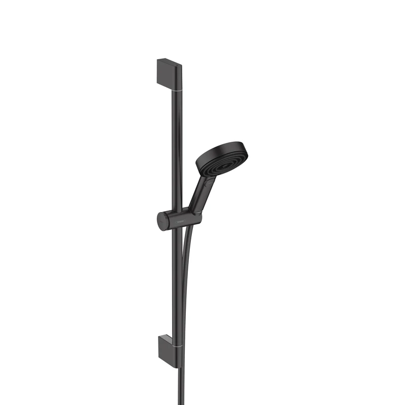 hansgrohe Pulsify S 12-inch 1-Spray Handshower with Slide Bar and Hose PowderRain, IntenseRain, Pulsating Massage in Matte Black, 24161671