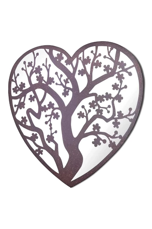 MirrorOutlet Large Metal Rustic Heart Shaped Tree Garden Outdoor Mirror New 70cm X 70cm, Brown, (GM070)