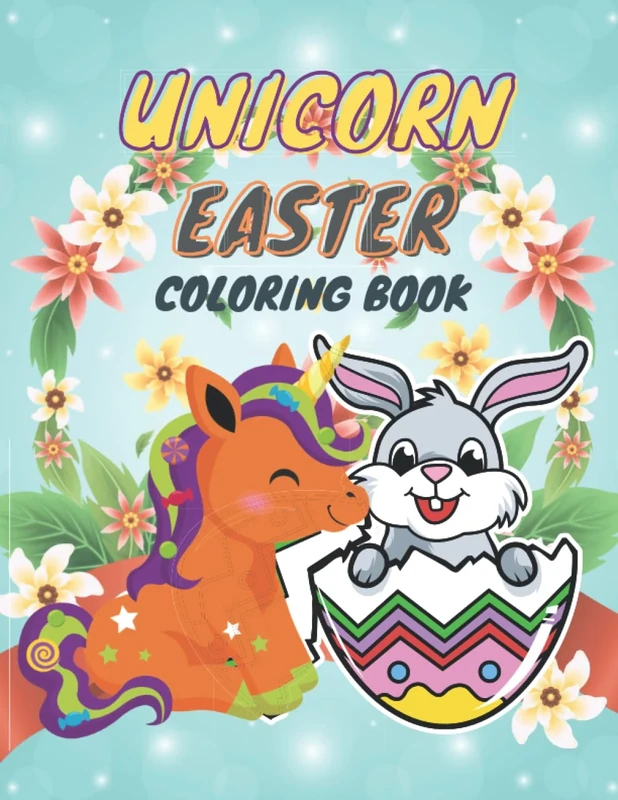 Unicorn Easter Coloring Book: I Spy Easter Book For Kids