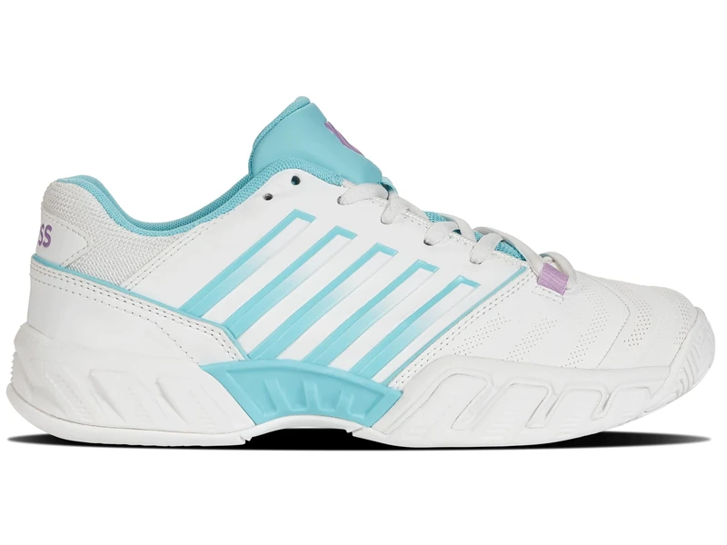 K-Swiss Women's Bigshot Light 4 Tennis Shoe, Brilliant White/Angel Blue/Sheer Lilac, 7.5