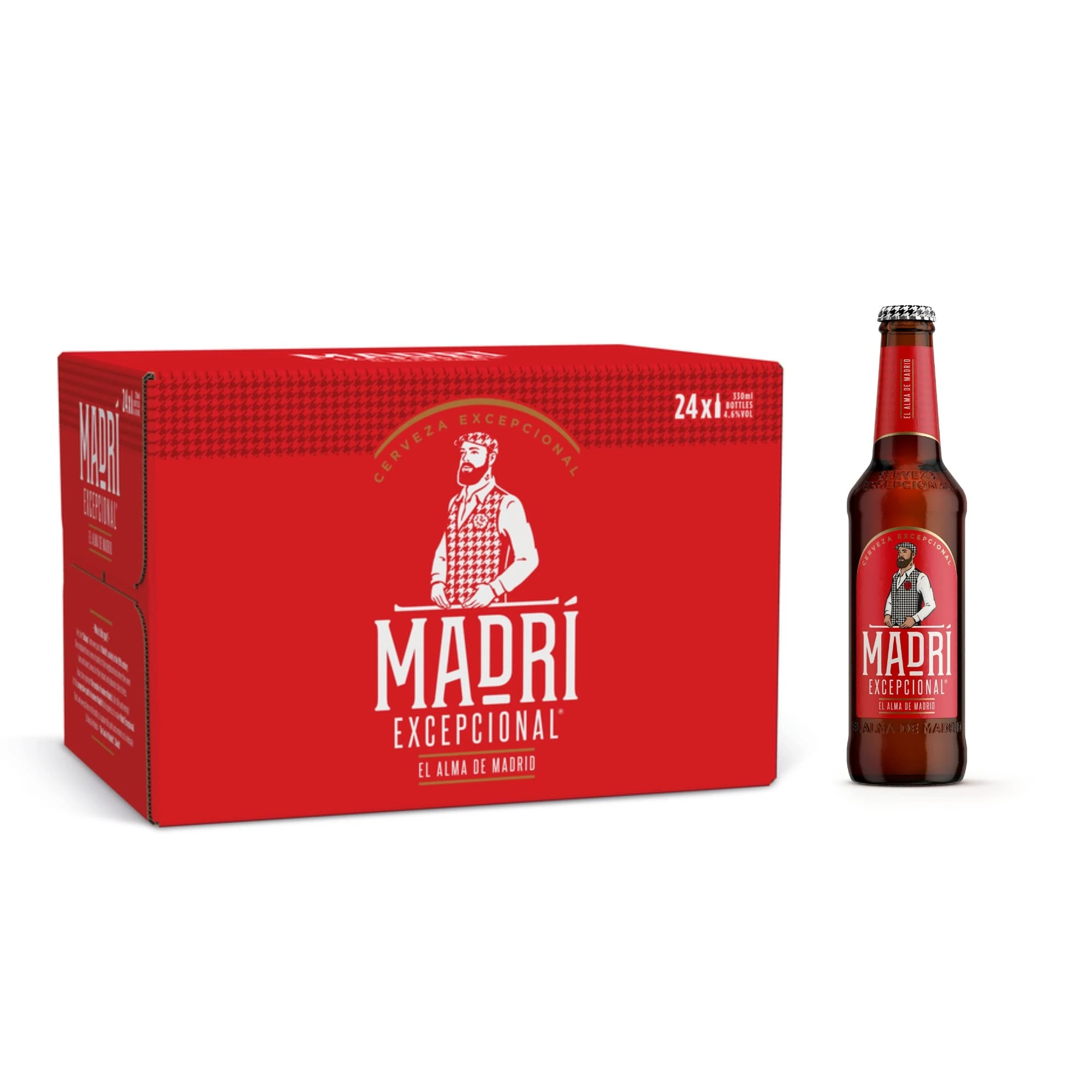 Madri Excepcional Lager Beer 24 x 330 ml (bottles)