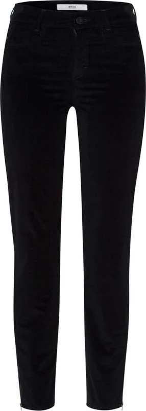 BRAX Women's Style Shakira S Structure Velvet Trousers, Black (Black 02), 26W x 32L